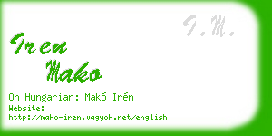 iren mako business card